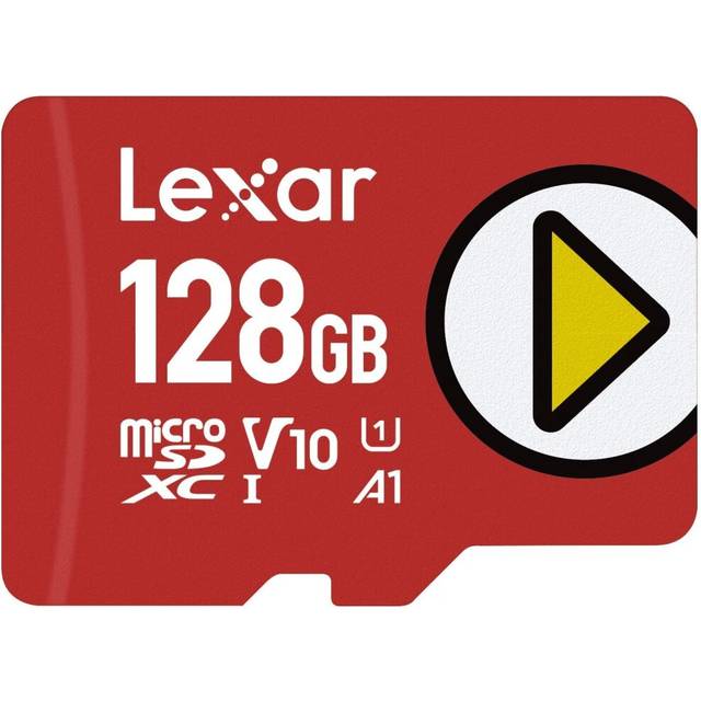 Lexar PLAY 128 GB Micro SD-kort, microSDXC UHS-I-kort, upp till 150 MB/s läshastighet, Kompatibel med Nintendo Switch, Bärbara Spelenheter, Smartphone och Läsplatta (LMSPLAY128G-BNNAG)