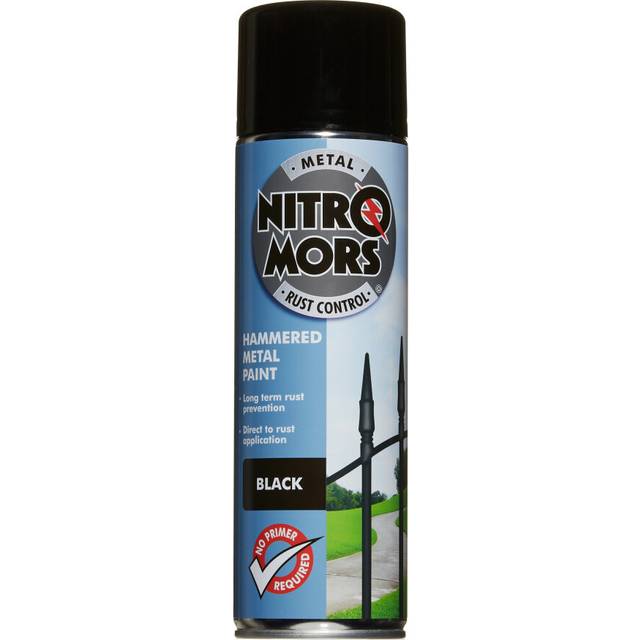 Nitromors Anti-Rust Hammered Metal Paint Black 500ml