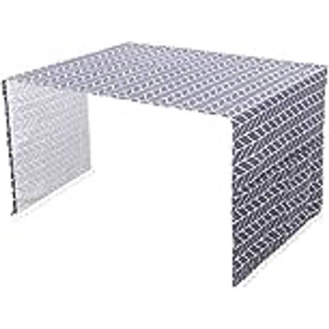 Fridge Dust Cover Multi-Functional Washing Machine Top Cover Single-door Refrigerator Dust Proof Cover with Side Storage Pockets 55x130cm (Gray Arrow)