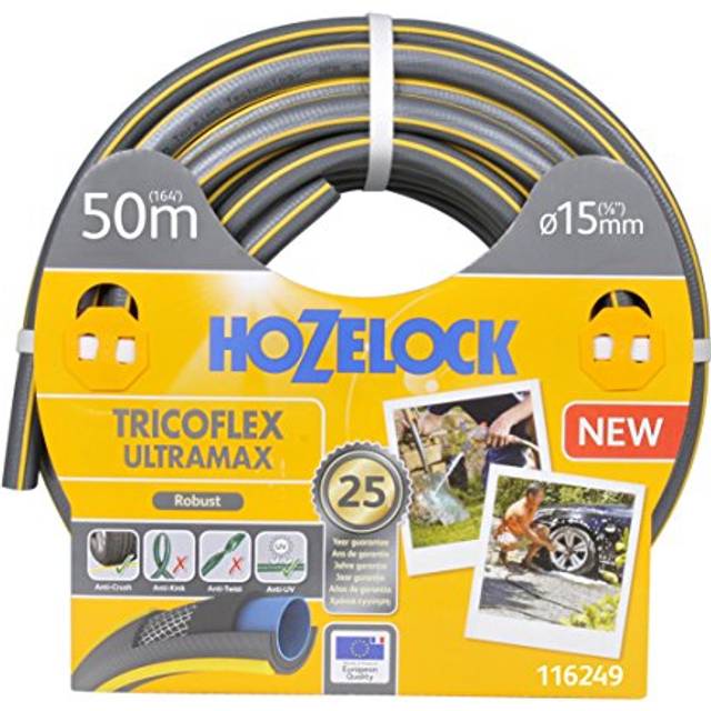 Hozelock Tricoflex Ultramax Hose, Grey, 15 mm x 50 m