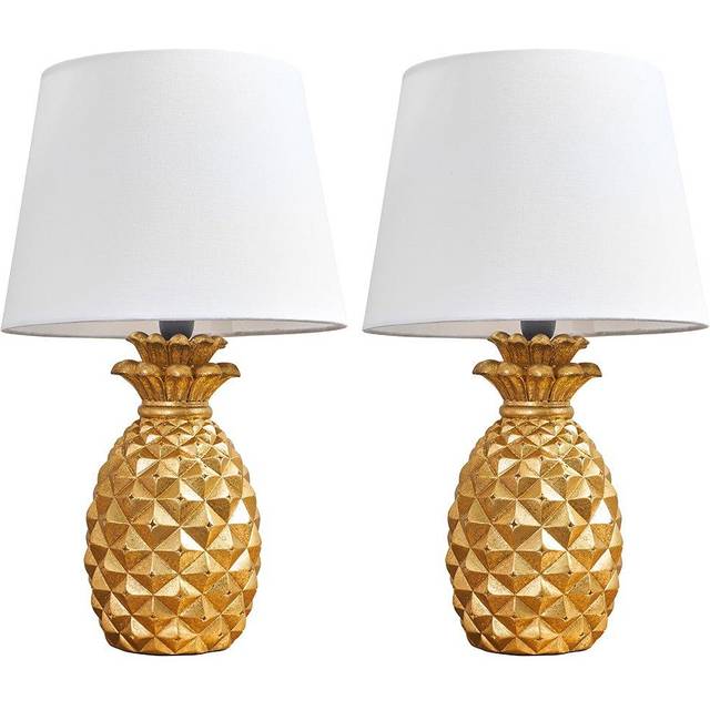 Bernina 45cm Table Lamp Set - White (32cm H X 88cm D)