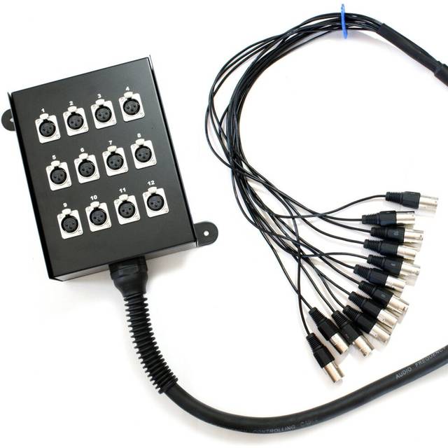 PRO QUALITY 30m 12 Way XLR 3 Pin Multicore Loom Snake Cable Touring Stage Box