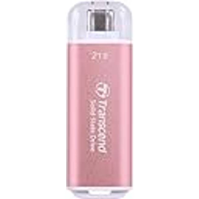 Transcend Portable SSD ESD300P 2TB USB Type-C 10 Gbit/s PS4/PS5-kompatibel, rosa – TS2TESD300P