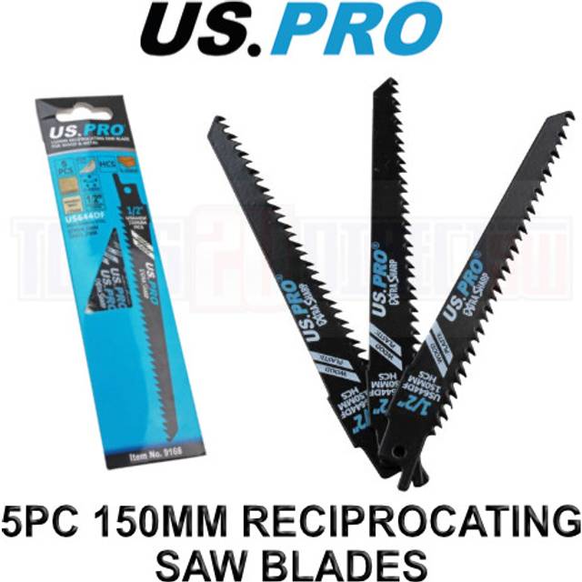 US PRO Tools 5 X Wood Reciprocating Recip Saw Blades US644DF 150mm Fast Cut 9168