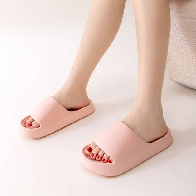1 par tjocksulade sommarpar inomhustofflor för hem, kvinnor - Rosa (EUR36-37,EUR38-39,EUR40-41)