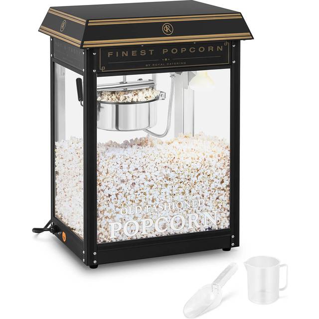Popcorn Machine Popcorn Maker Popcorn Popper Retro Black & Gold 5-6kg/h 1600W