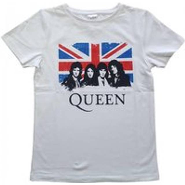 (11-12 Years, White) Queen Childrens/Kids Union Jack T-Shirt