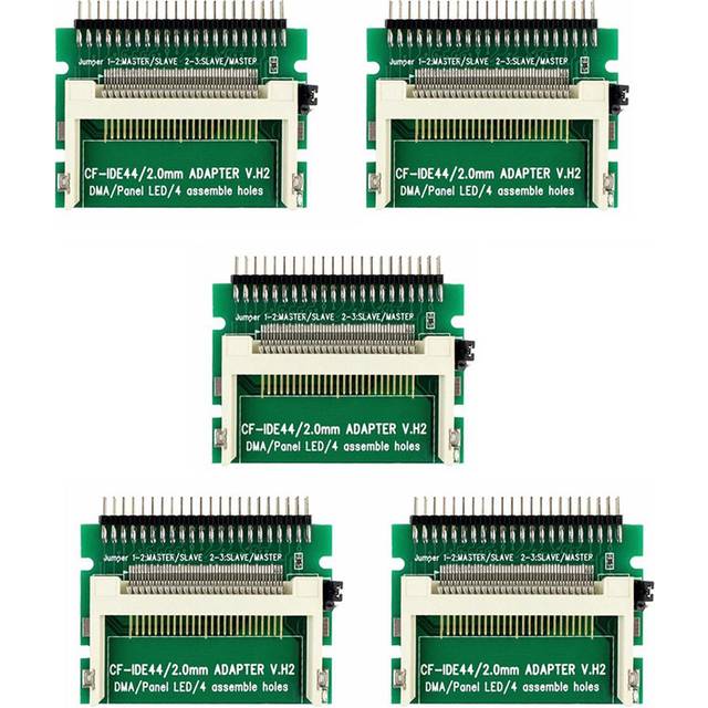 5X Compact Flash Cf Card to Ide 44Pin 2mm Male 2.5 Inch Hdd Bootable Adapter Converter