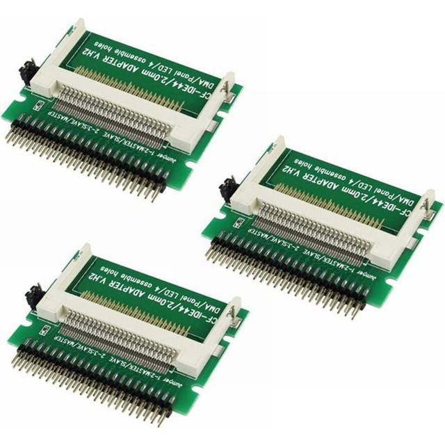 3X Compact Flash Cf Card to Ide 44Pin 2mm Male 2.5 Inch Hdd Bootable Adapter Converter