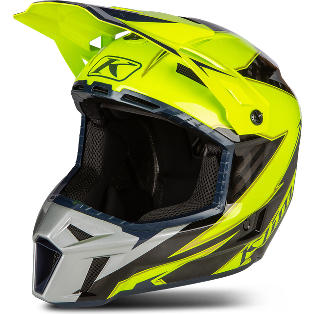 Klim F3 Carbon Crosshjälm Lightning Hi-Vis