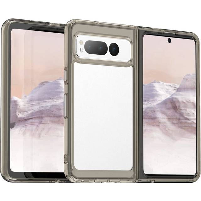 Google Pixel Fold Hybrid Plastskal - Genomskinlig / Grå