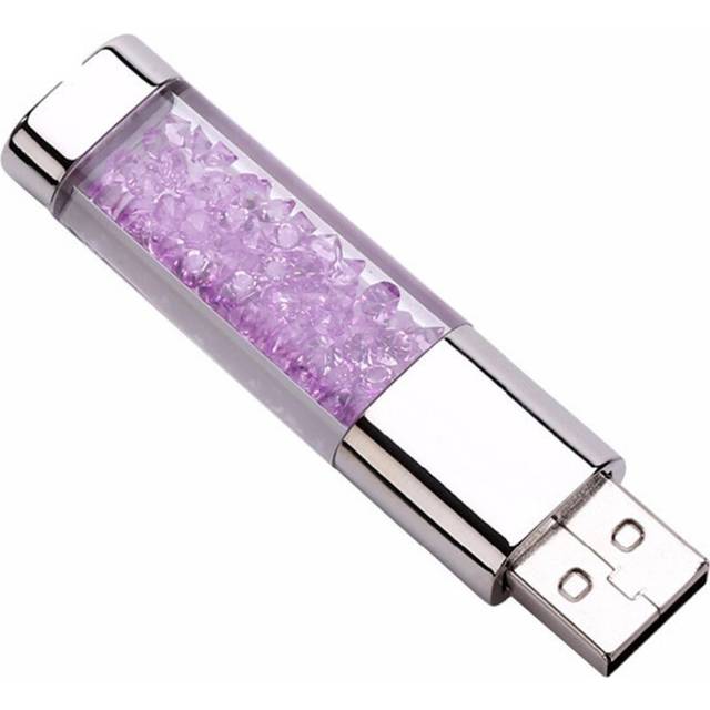 fashion Crystal metal USB flash Drive pen drive 64GB memory stick gifts Order over 10pcs free logo
