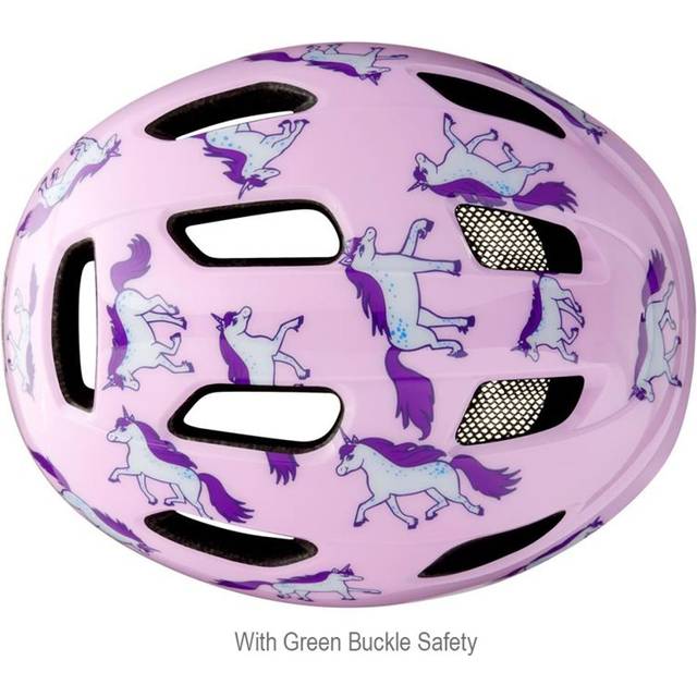 Lazer Nutz Kineticore Junior Green Buckle Cykelhjelm, Unicorns, 50-56cm