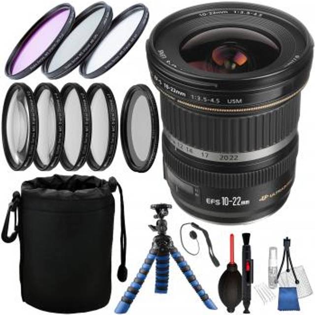 Canon EF-S 10-22mm f/3.5-4.5 USM Lens with Accessory Bundle
