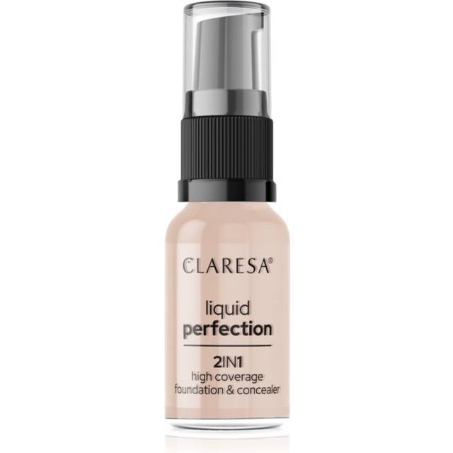 Claresa Claresa Liquid Perfection 2in1 Foundation med fuld dækning Skygge 103 Warm Medium 18 g