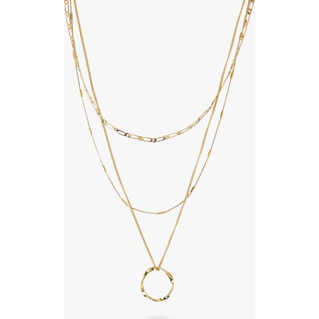 Orelia Open Circe Three Row Necklace