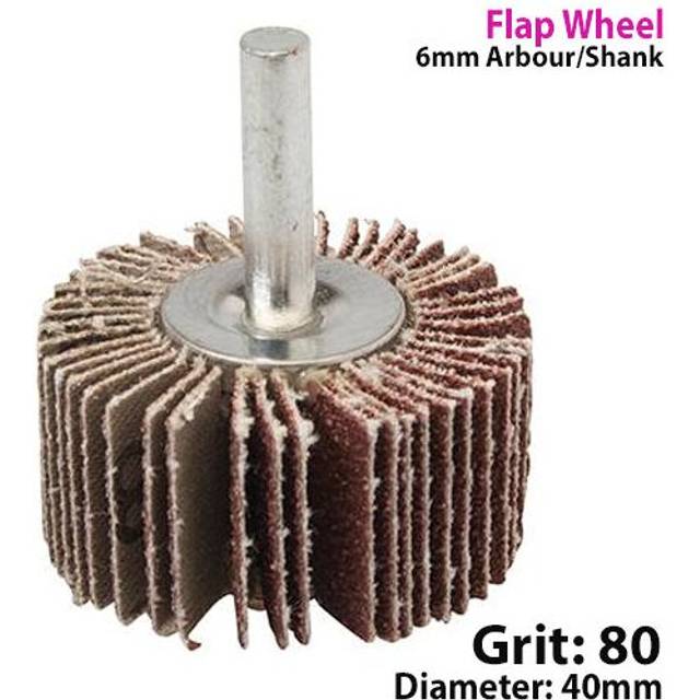40mm Flap Wheel 80 Grit For Drill Attachment Sanding & Rust Removal