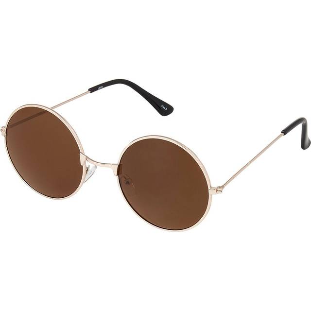 Large Round Adults UV400 Sunglasses For Men Women - Brown