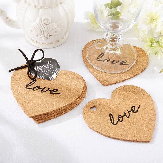 Heart Cork Coaster (Set of 4)
