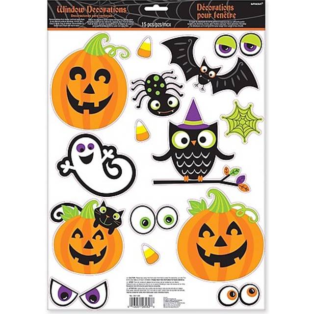Amscan Halloween Family Friendly Window Decoration 12 x 17, Multicolor 241148