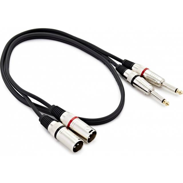 XLR (hane) - tele förstärkar/mixerkabel dubbel mono 1m