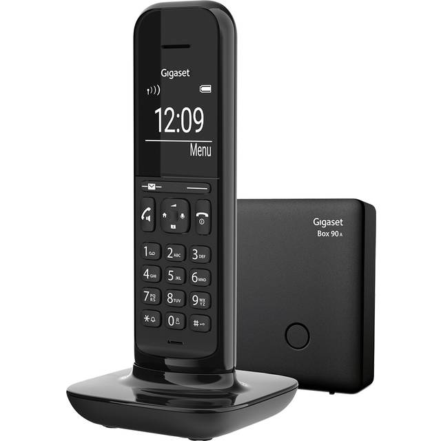 Gigaset Hello Phone Designer Cordless Phone - Black, Single Handset with Answer Machine
