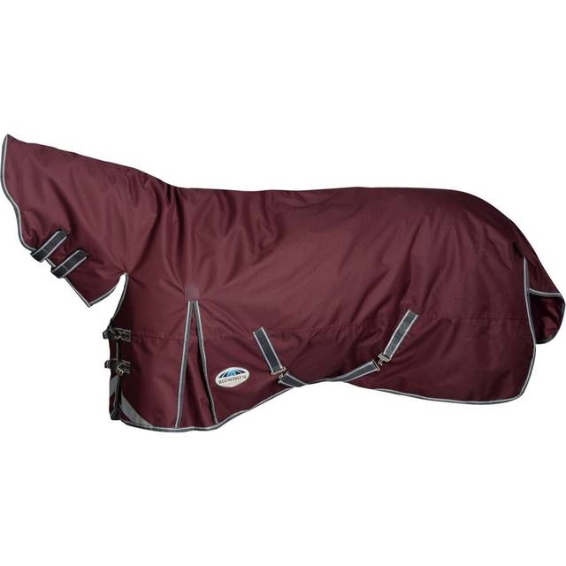 (4', Maroon/Grey/White) Weatherbeeta Comfitec Plus Dynamic II Combo Neck Midweight Horse Turnout Rug