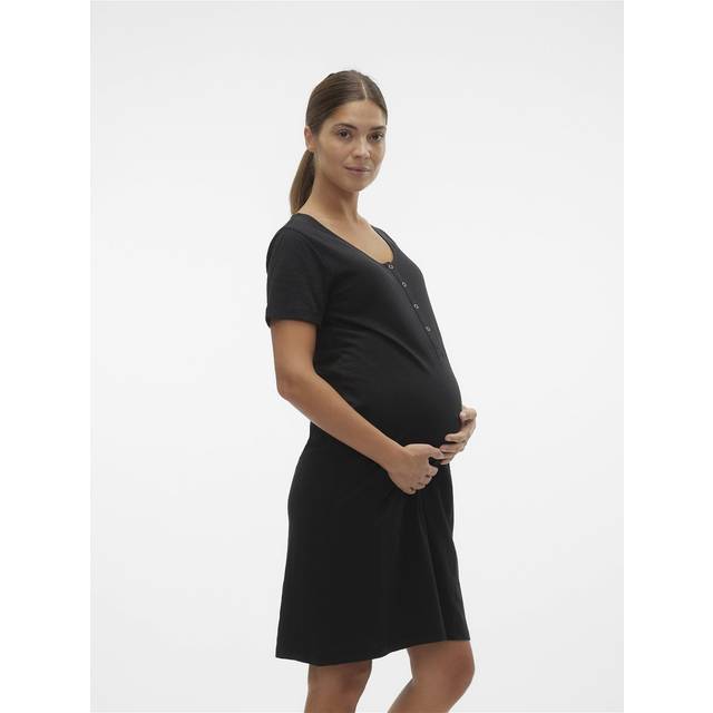 MAMALICIOUS mlmira Solid Jrs Nightgown 2F A. E. Noos |Svart |XL