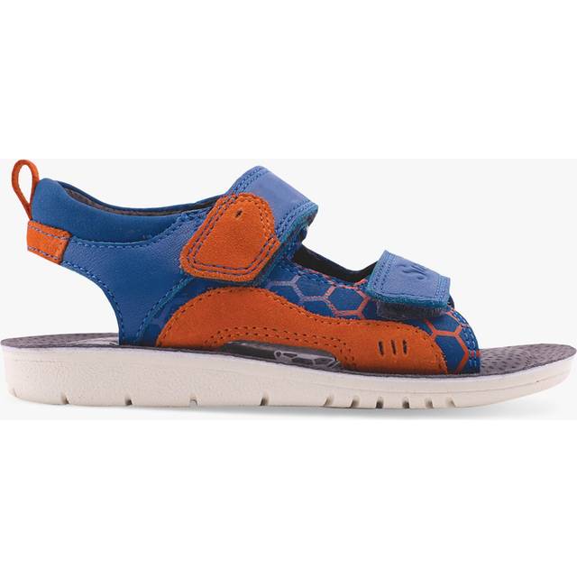 Start-Rite Kids' Beach Ball Leather Sandals, Blue/Orange