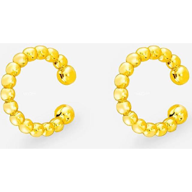 Womens 18k Gold Conch Ear Cuffs - Bobble Sphere - Metallics - One Size