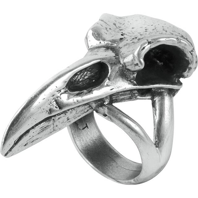 Alchemy Gothic - Gothic Ring - Raven Skull - for Women - silver-coloured