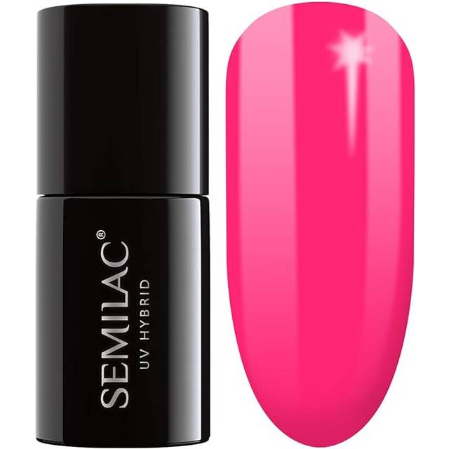 Semilac halvpermanent lack - 517 neonrosa - 7 ml