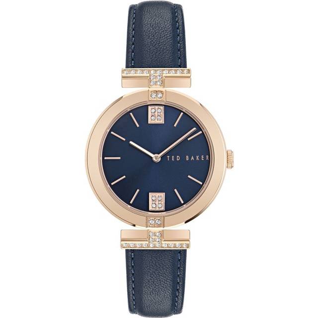 Ted baker ladies blue leather 36mm watch bkpdaf304