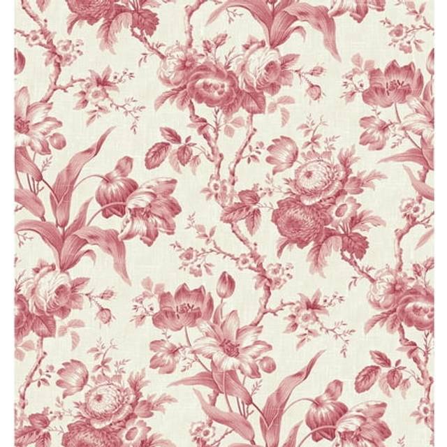 French Country 8.23m x 68cm Matte Finish Wallpaper Roll - Pink (25,085.04cm L X 173.99cm W)