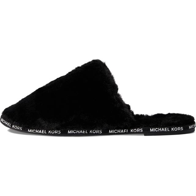 MICHAEL Michael Kors Frieda Faux Fur Slippers - UK 3 - Black