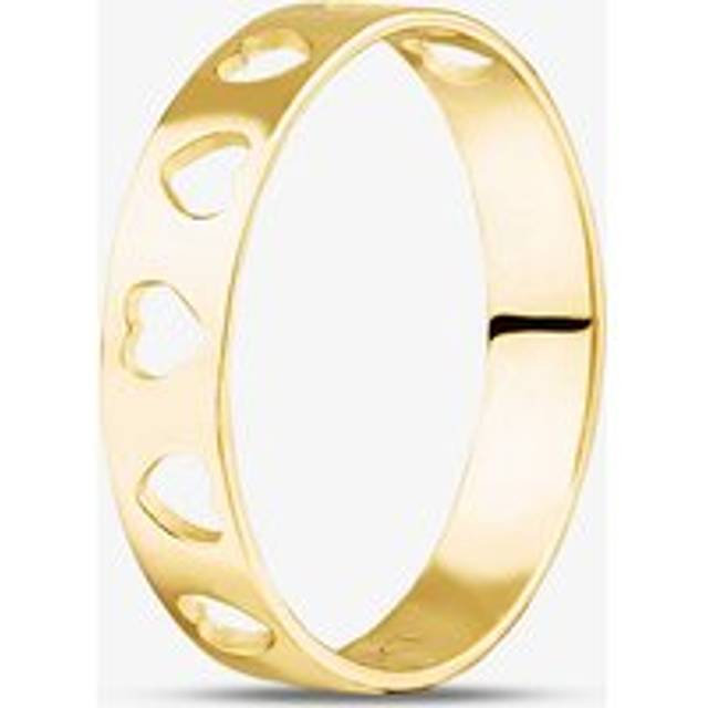 9ct Yellow Gold Cut Out Hearts Band Ring S1791Y-M