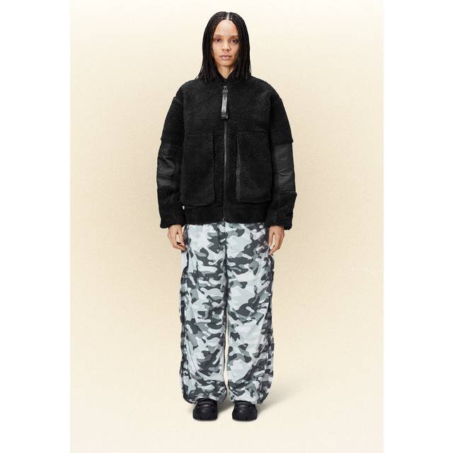 RAINS Black Kofu Bomber Jacket - BLACK - M