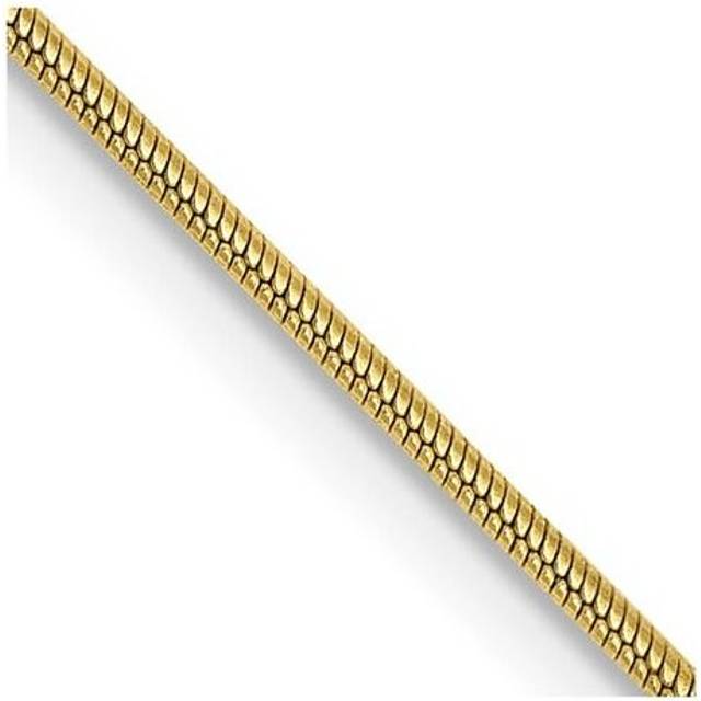 10k Yellow Gold 0.9 mm Round Snake Chain Necklace