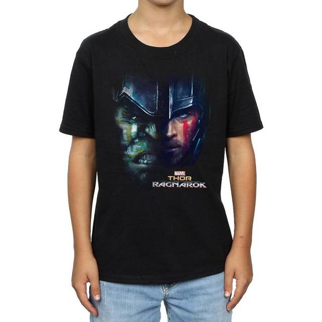 Hulk Split Face Cotton T-Shirt - Black - 9 Years