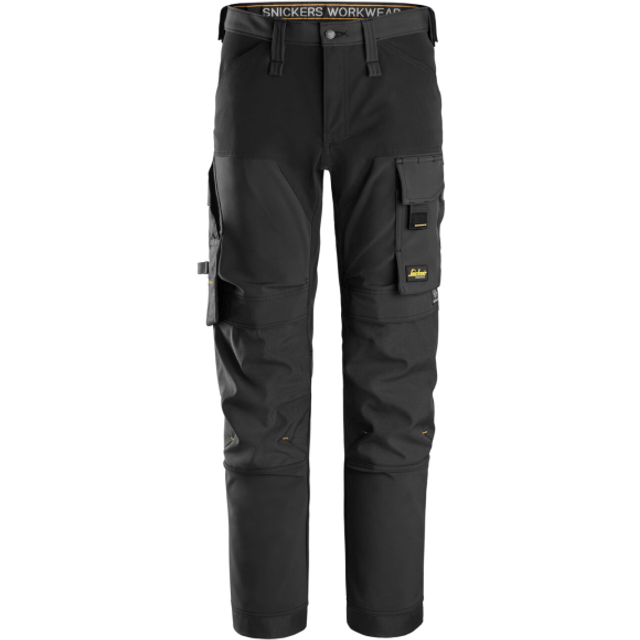 Snickers 6375 AllroundWork 4-way Stretch Trousers Black Waist: 39&quot