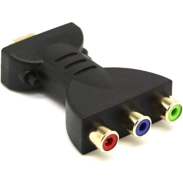 2PC HDMI Gold-plated Male to 3 RGB RCA Audio Video Adapter AV Component Converter for 720P 1080iP 1080P HATV DVD Projector RCA (red, blue, green)