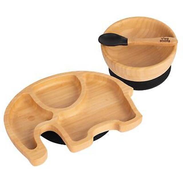 Eden The Elephant Bamboo Suction Dinner Set - Pastel Pink
