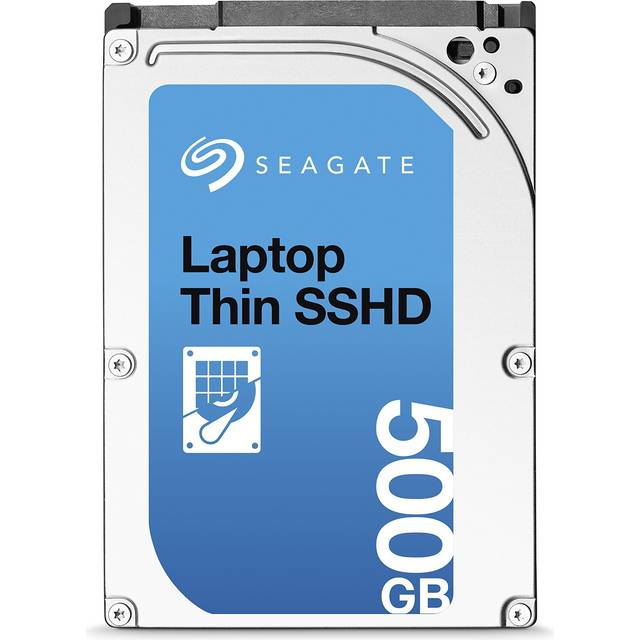 Seagate Laptop tunn SSHD 500 GB; intern hybridhårddisk; 2,5 tum flashminne 8 GB, 5 400 rpm, 64 MB cache, SATA -ST500LM00