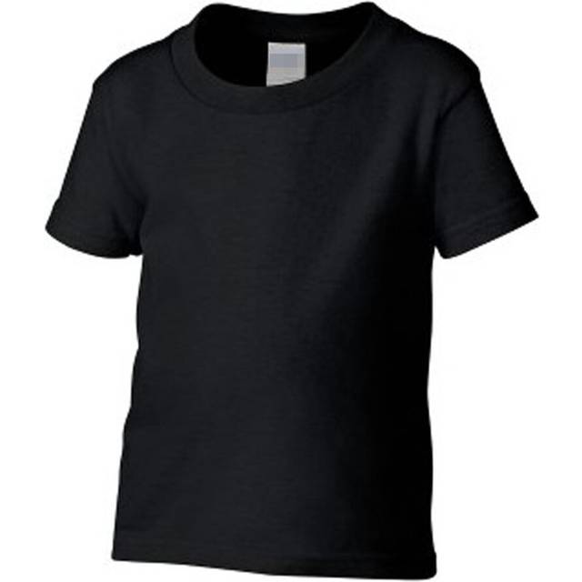 (Black, Small / 2T / 1-2 YO) Cotton T-Shirt Basic Blank Plain Tee Top for Baby Toddler Youth Kids Boy Girl