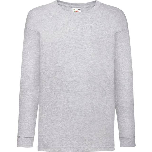 (5-6, Heather Grey) Fruit Of The Loom Childrens/Kids Long Sleeve T-Shirt