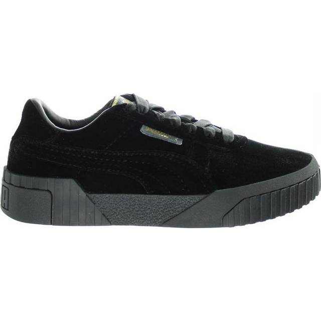 Puma Cali Black Womens Trainers Velvet - Size UK 4