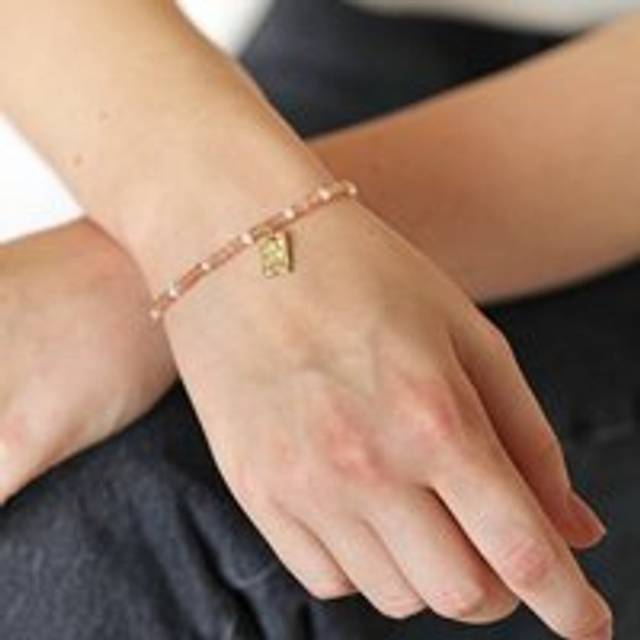 Talisman Charm Pink and Pearl Beaded Bracelet in Gold - pink/white/gold - one size