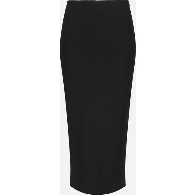 Dolce&Gabbana Black Vented Midi Skirt - N0000 Nero - IT 36