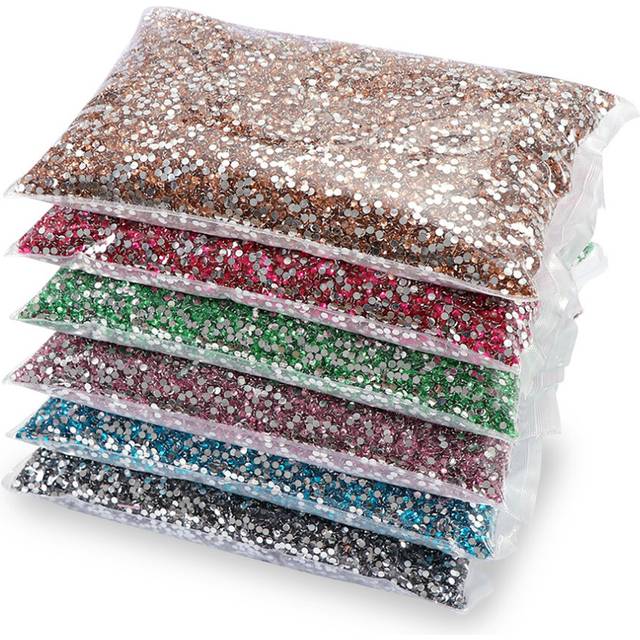 Wholesale 2-6mm Jelly AB Resin Non Hot Fix Rhinestones Flatback Plastic Crystals Strass Glitters Stone Bulk Big Package for DIY