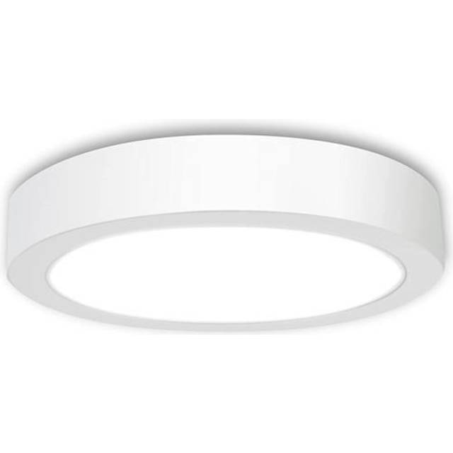 Extrastar 18W Led Round Surface Mount Integrated Ceiling Light Flush Light Cold White, White